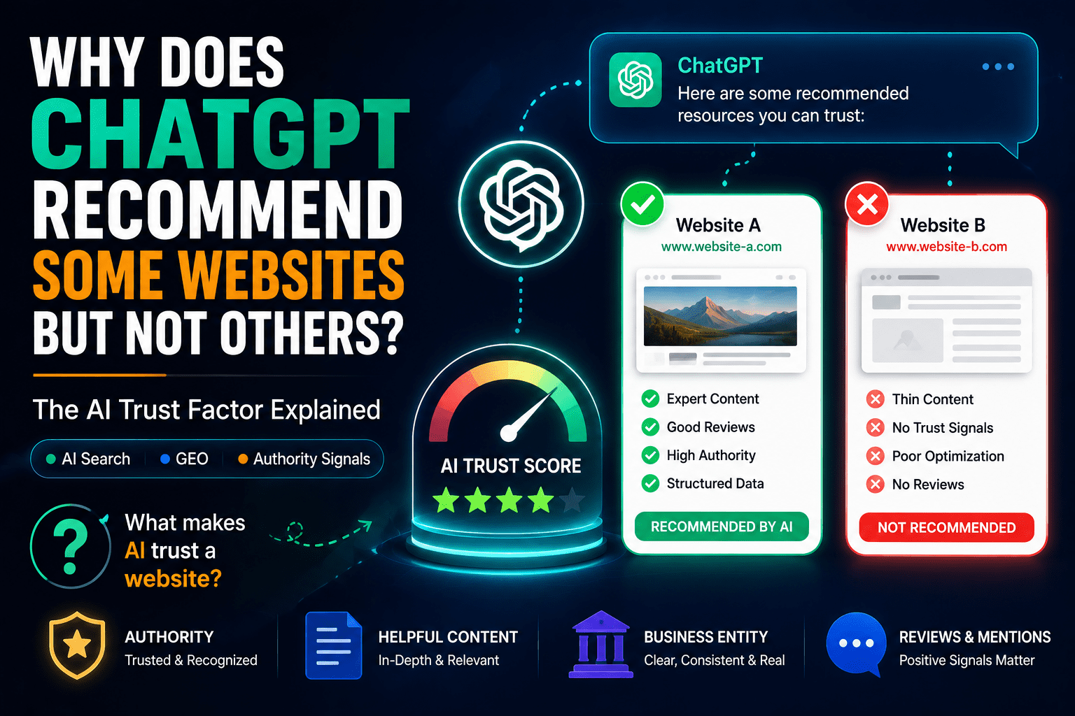 Why Does ChatGPT Recommend Some Websites but Not Others?