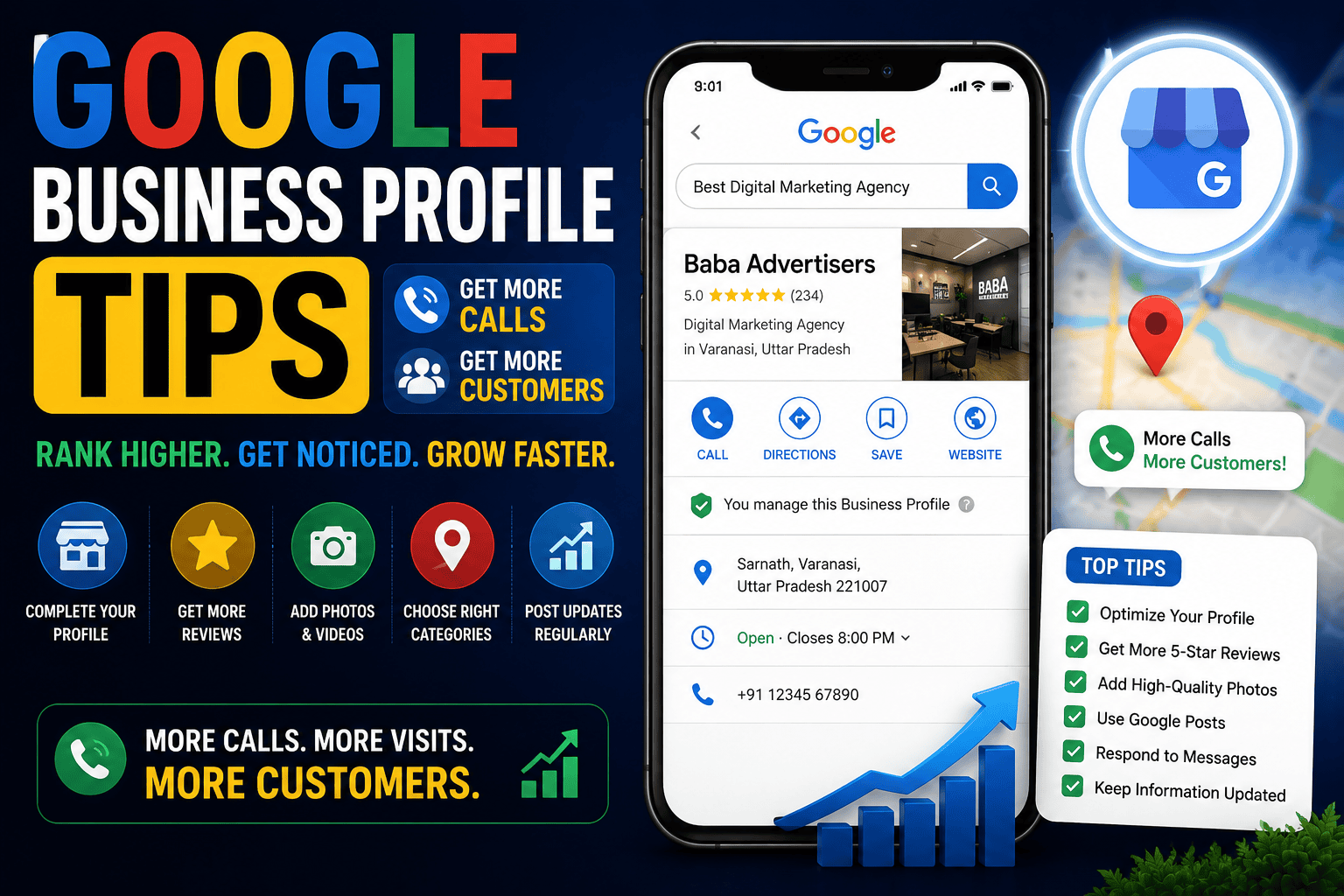 Baba Advertisers | Google Business Profile Tips to Get More Calls and Customers
