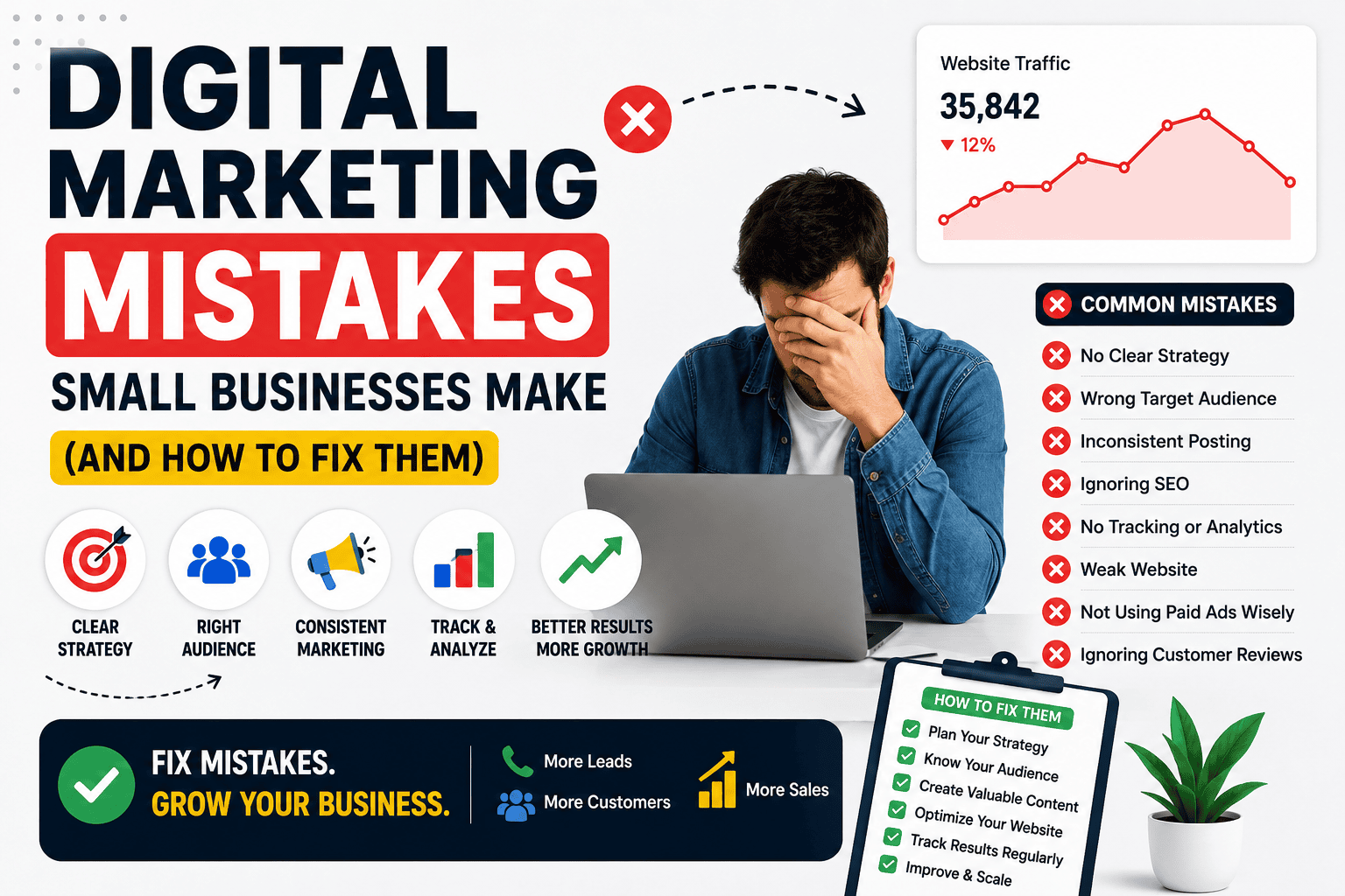 Baba Advertisers | Digital Marketing Mistakes Small Businesses Make (And How to Fix Them)